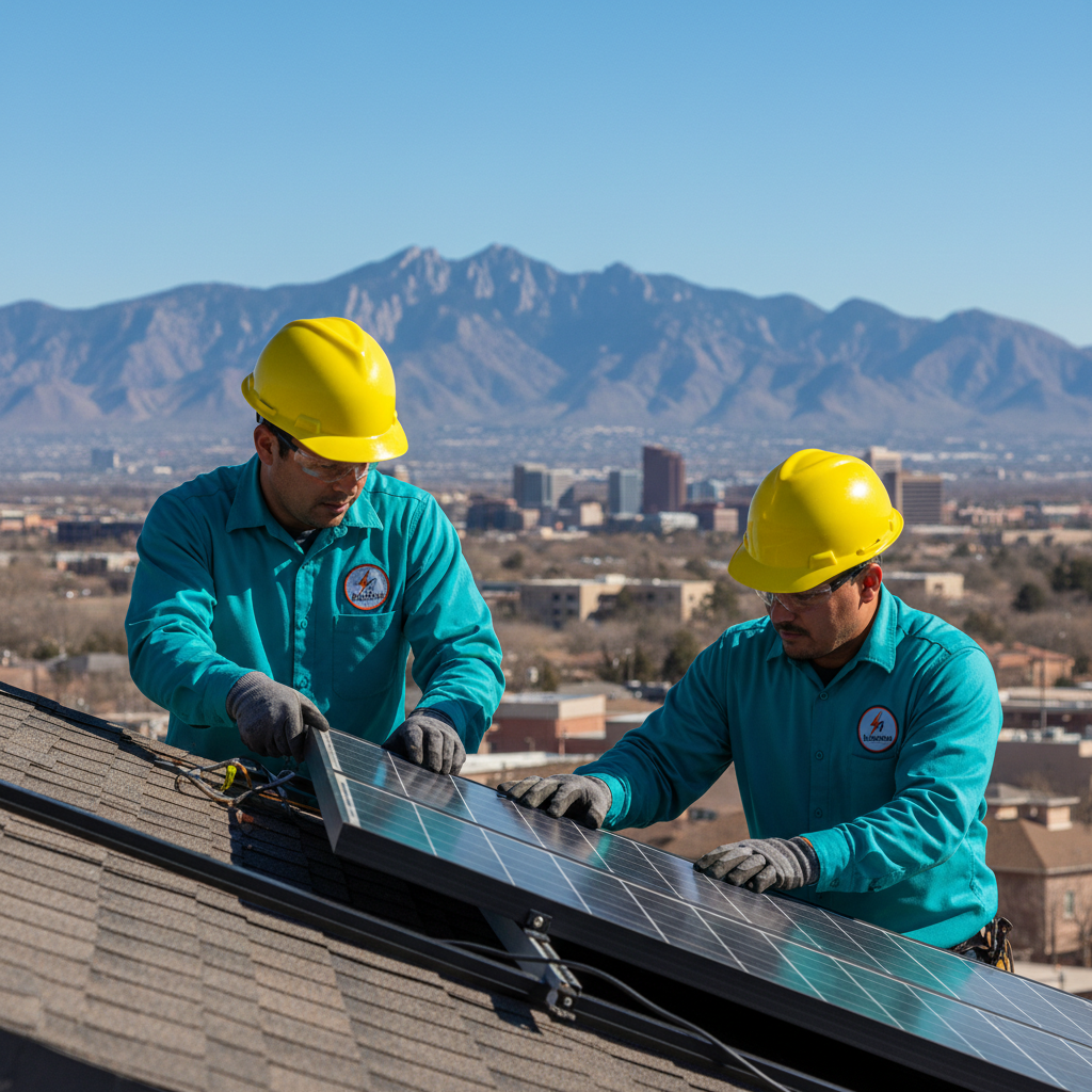 Solar panel installation in New Mexico